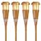 Newhouse Lighting Solar LED Island Torches w/Flickering Flame, Dusk to Dawn, Bamboo, PK4 FLTORCH4 - alternate 1